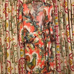 Anthropologie Robe with Rooster motif